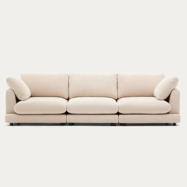GALA 4-SEAT SOFA WITH LEFT-HAND MERIDIENNE WHITE 300 CM