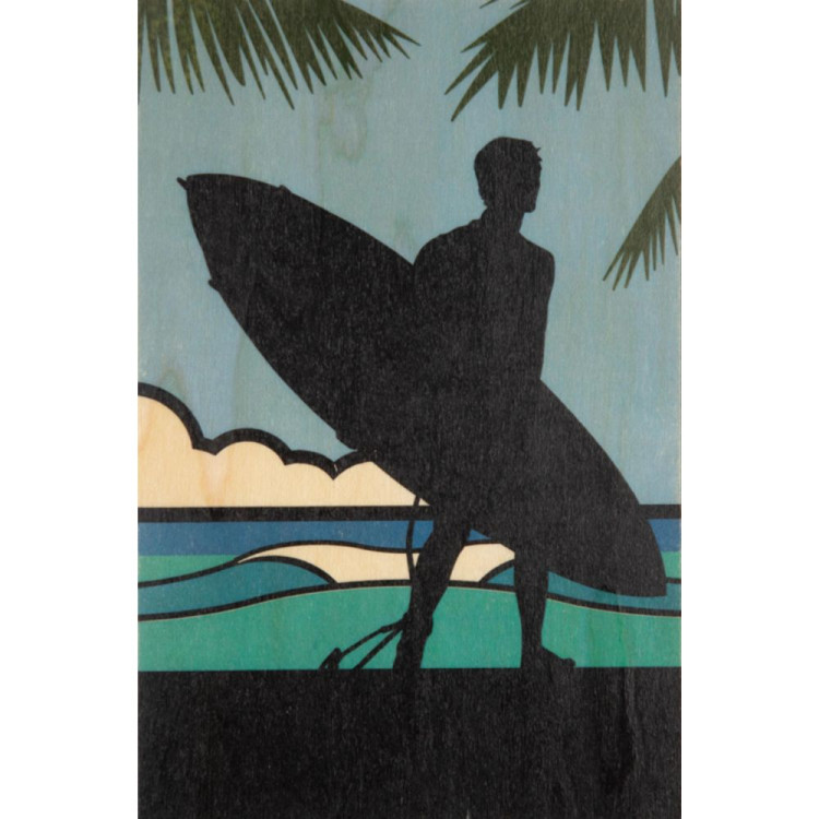 DREAMS SURFER WOODEN GREETING CARD