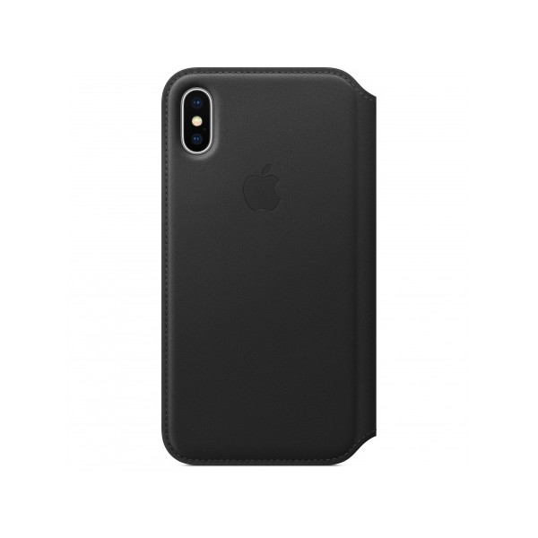 ETUI FOLIO IPHONE X CUIR NOIR
