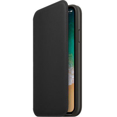 ETUI FOLIO IPHONE X CUIR NOIR 2