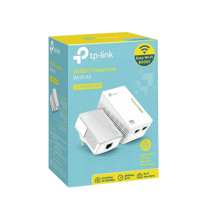 WIFI AV600 CPL WITH SOCKET (PACK OF 2)