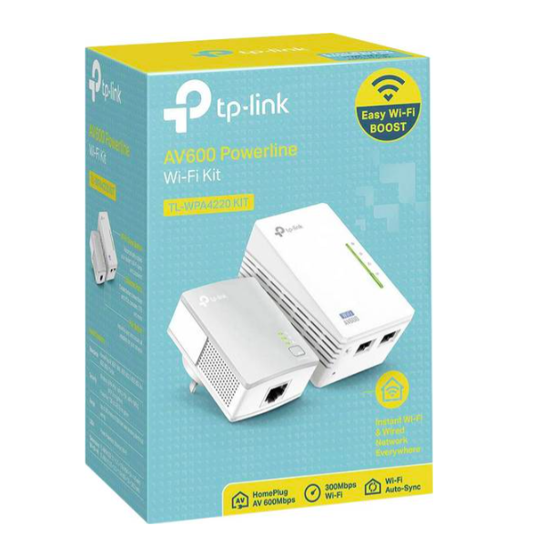 WIFI AV600 CPL WITH SOCKET (PACK OF 2)