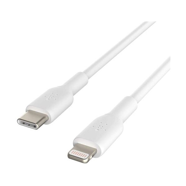 1254 CABLE USB C VERS LIGHTNING 1M BLANC