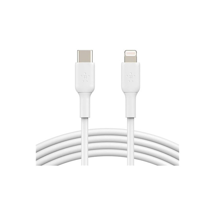 1254 CABLE USB C VERS LIGHTNING 1M BLANC