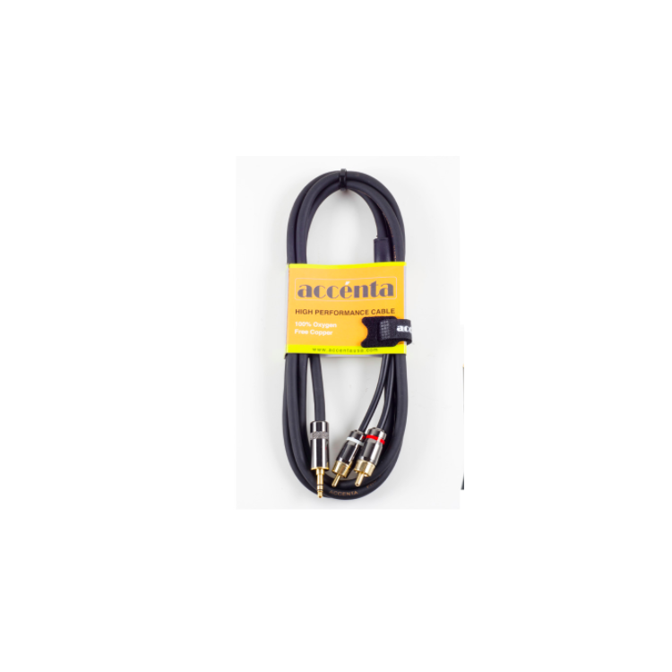 CABO 2 RCA PARA 3,5 PLUGUE ESTÉREO 12 '