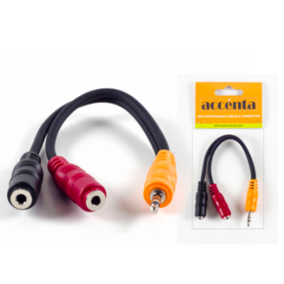 CABLE 2 FEMELLE/1 MALE 3.5MM