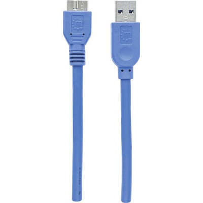 CABLE USB 2M/6.6FT BLEU