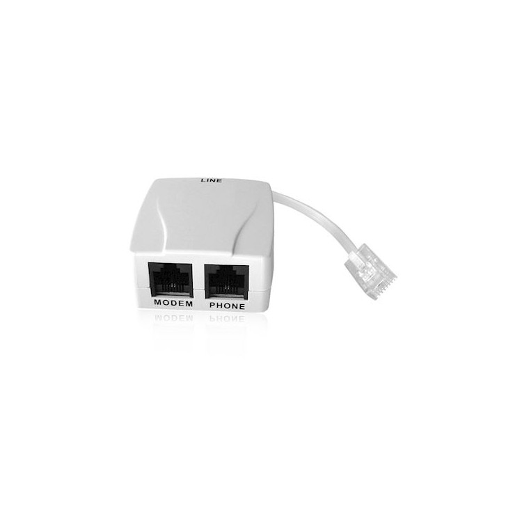 ADSL RJ45 MACHO / 2 RJ45 FÊMEA TOMADA