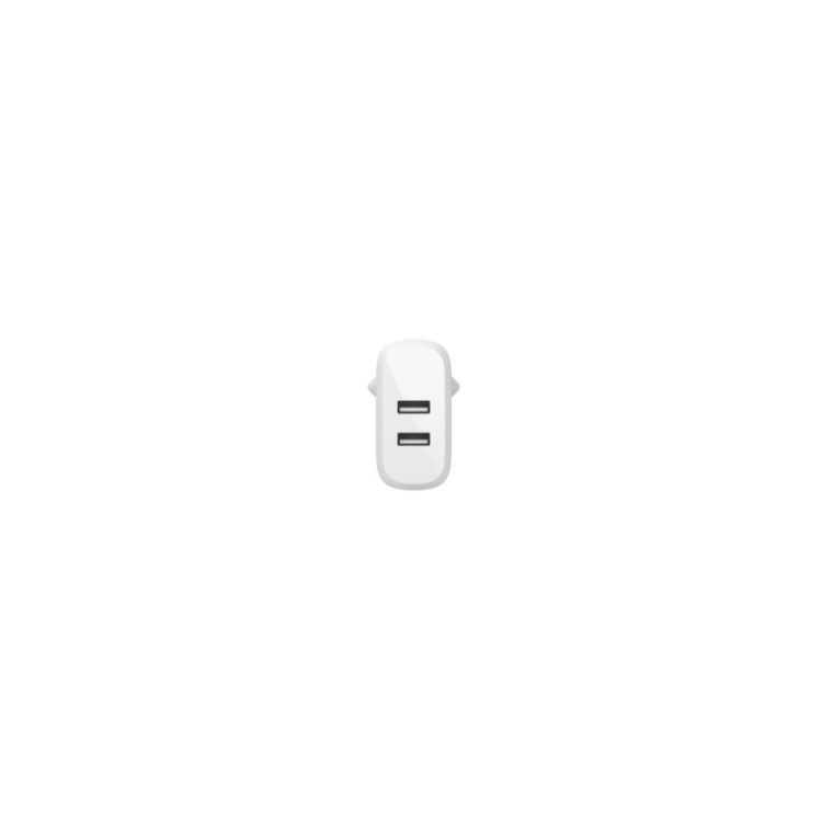 CHARGEUR SECTEUR DOUBLE USB-A 12W X2, BLANC