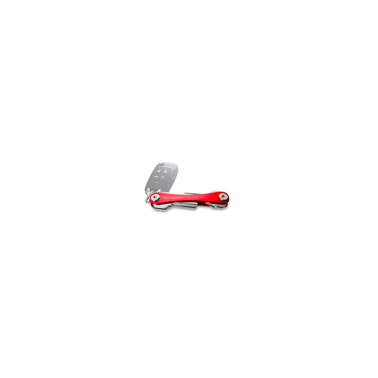 RED ALUMINUM COMPACT KEYCHAIN