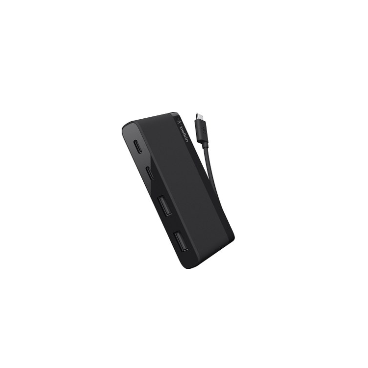 MINI HUB 4 PORTAS PRETO