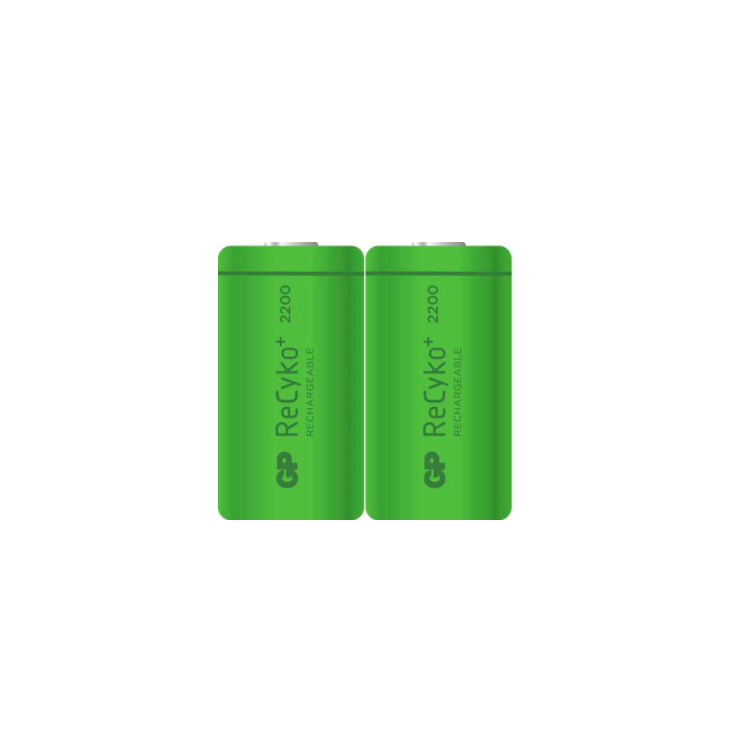 LOT DE 2 PILES RECHARGEABLES RECYKO PLUS SERIE 2200 MAH