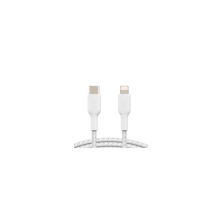 CABLE BOOST CHARGE USB C VERS LIGHTNING 1M BLANC