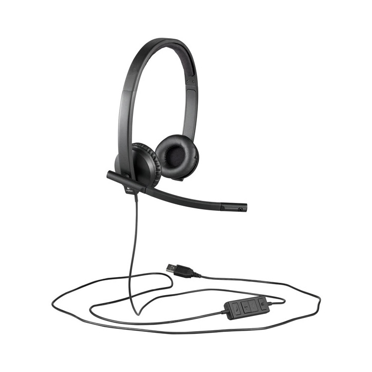 H570E USB ESTÉREO B2B AUSCULTADORES PRETOS