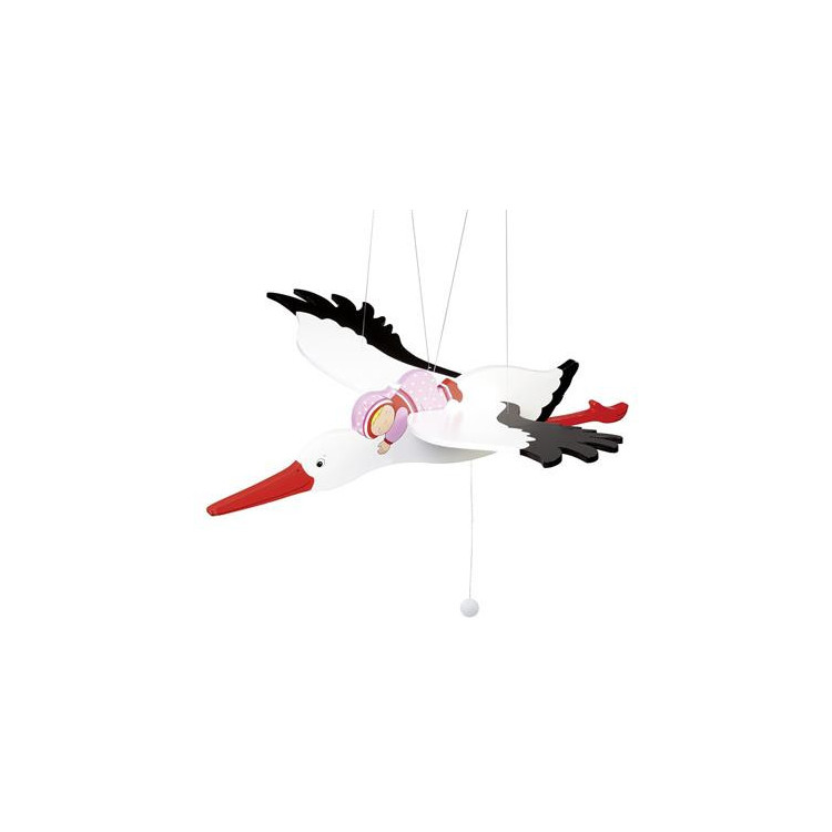 MOBILE STUD HANGER WITH PINK BABY