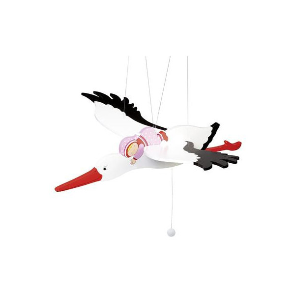 MOBILE STUD HANGER WITH PINK BABY