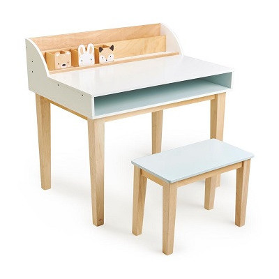 WOODEN CHILDREN'S DESK AND...