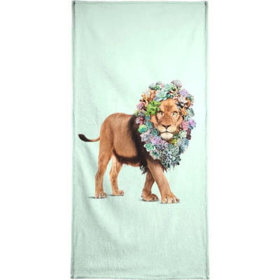 SERVIETTE DE PLAGE SUCCULENT LION 90x180