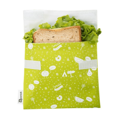 POCHE A GOUTER ET SANDWICH KIDS 18X15 CM VERT ANIS