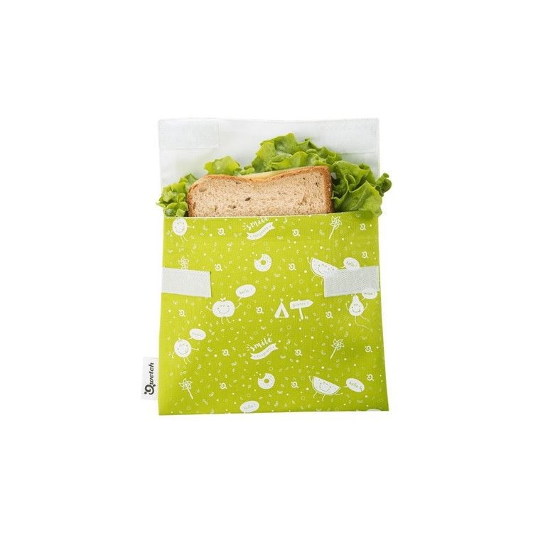 KIDS SNACK AND SANDWICH POUCH 18 X1 5 CM ANISE GREEN