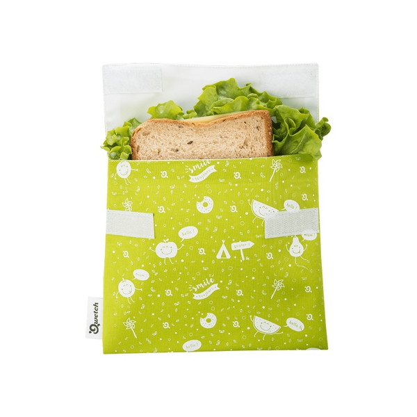KIDS SNACK AND SANDWICH POUCH 18 X1 5 CM ANISE GREEN