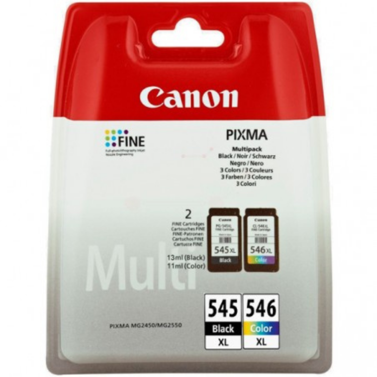 CARTUCHO DE TINTA (X2) PG-545XL / CL-546XL CIANO PRETO AMARELO MAGENTA