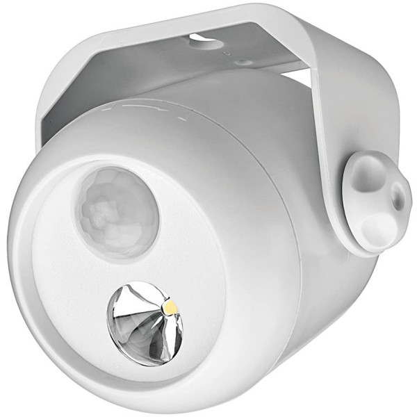 MINI LED EXTERIOR FOCO COM DETECTOR BRANCO