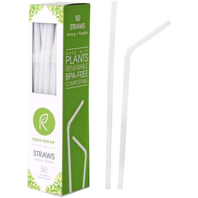 PAILLES PLIABLES COMPOSTABLES 50 UNITÉS