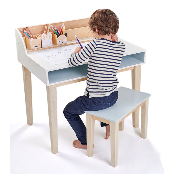 BUREAU ET TABOURET ENFANT EN BOIS