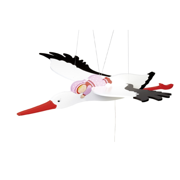 MOBILE STUD HANGER WITH PINK BABY