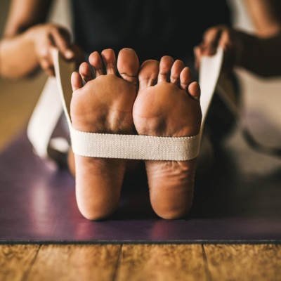 SANGLE DE YOGA 1,8 M GRIS 2