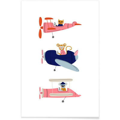 AFFICHE AEROPLANE RACE III 60x90