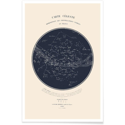 AFFICHE CARTE DU CIEL 60x90