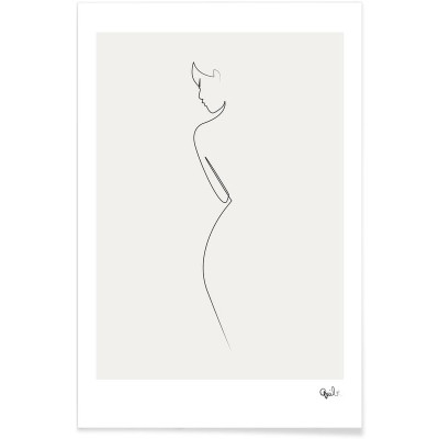 AFFICHE ONE LINE NUDE 60x90
