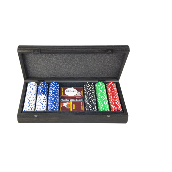 POKER GAME WITH WOODEN REPLICA BOX