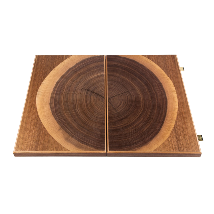 JEU BACKGAMMON EN NOYER NATUREL