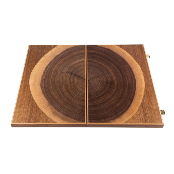JEU BACKGAMMON EN NOYER NATUREL