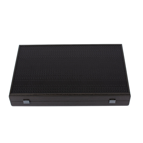 BACKGAMMON SNAKE GAME IN BLACK LEATHER