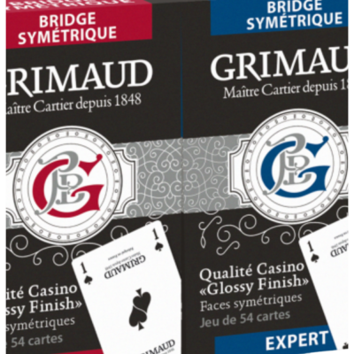 JEU BRIDGE SYMETRIQUE 54 CARTES 4 COULEURS 2