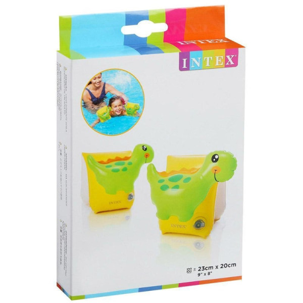 BRAÇADEIRA INFLÁVEL 3D DINO AMARELA E VERDE