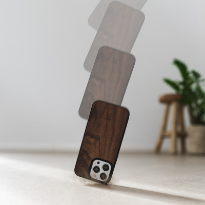 CAPA DE MADEIRA PARA IPHONE 13 BUMPER MAGSAFE 2