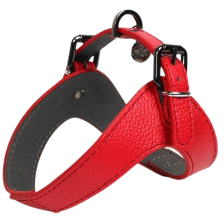 ARNÊS DE COURO VERMELHO DE COURO 50 CM