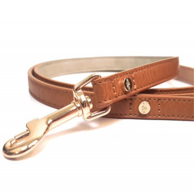 LAISSE SAFIRA POUR CHIEN 120X1.5 CM CUIR CAMEL