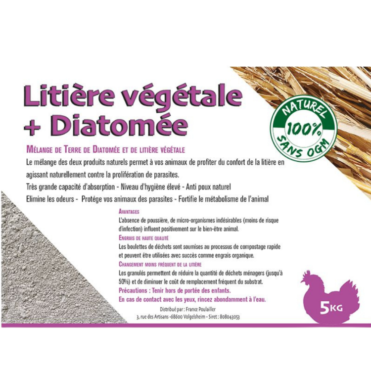 PLANT LITTER + DIATOME ANTI-LICE 8 KG
