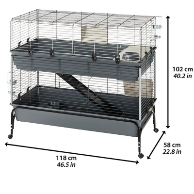 CAGE LAPIN 120 DEUX ETAGES 2
