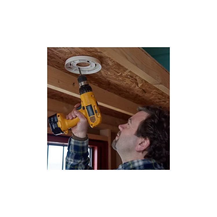LUZ DE TETO LED COM DETECTOR BRANCO