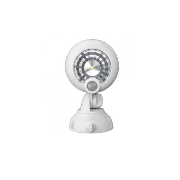 MINI LED EXTERIOR FOCO COM DETECTOR BRANCO