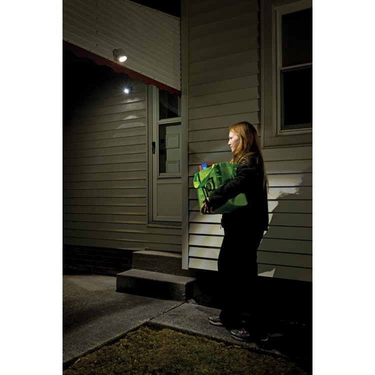 MINI LED EXTERIOR FOCO COM DETECTOR BRANCO