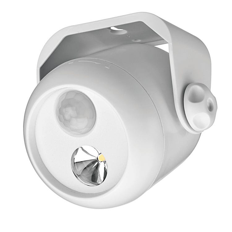 MINI LED EXTERIOR FOCO COM DETECTOR BRANCO