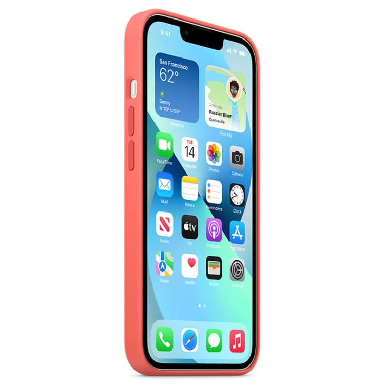 SILICONE CASE WITH MAGSAFE FOR IPHONE 13 MINI PINK POMELO
